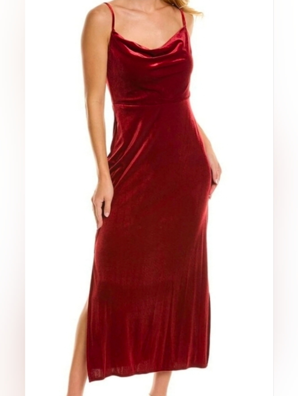 Free People Red Cowl Neck Maxi Dress Size M
